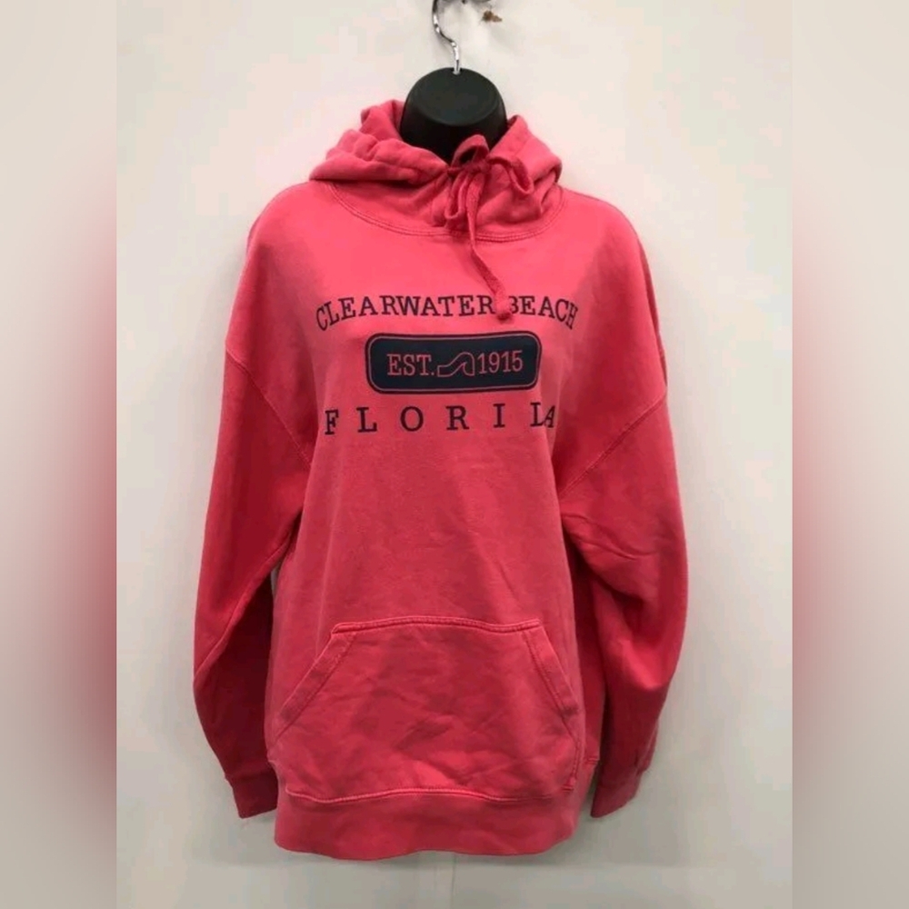 Clearwater Florida Classic Established Cotton Hoodie Sweatshirt Size L NWT